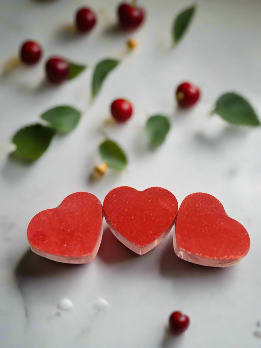 Cherry Scented Red Heart Bath Bomb