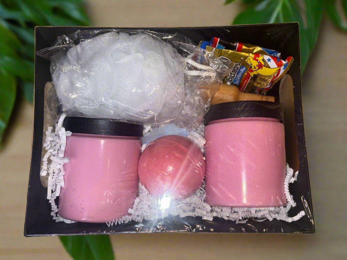 Unisex Gift Set: Bath Bomb, Whipped Soap & Sugar Scrub | Handmade Skincare