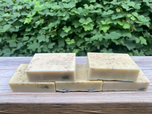 Vegan Rose Oatmeal Soap, Natural color and Scent